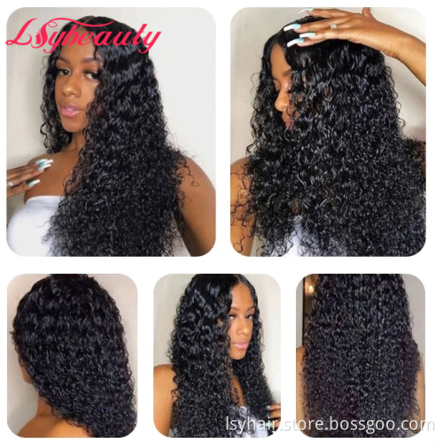New Method Premade Fake Scalp Human Hair Lace Front Wigs Pre plucked Brazilian Deep Curly Amazon Wigs Glueless Lace Wigs